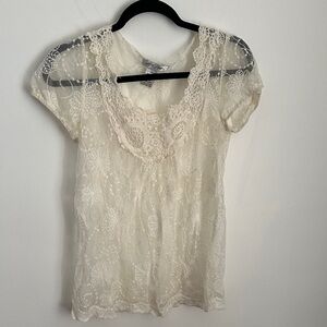 Ultra Pink Delicate Lace Top